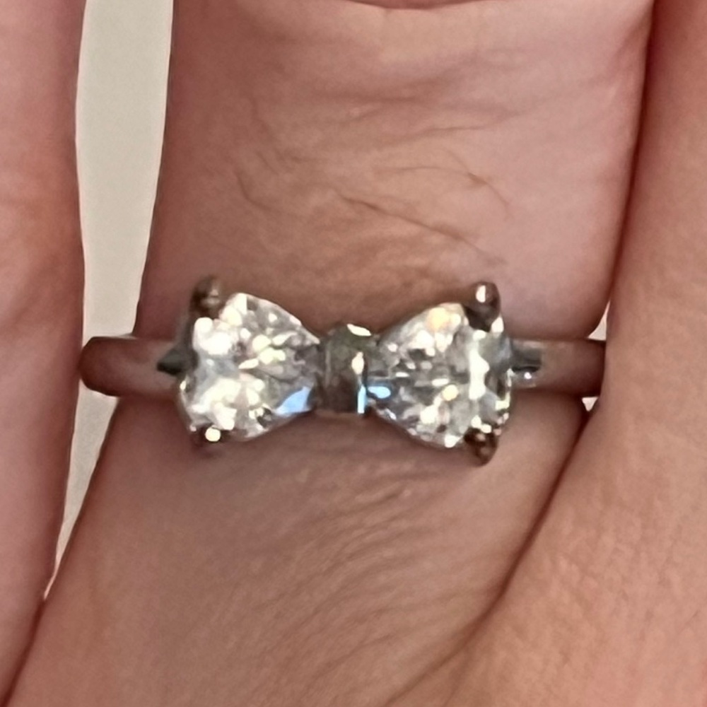Silver Bow Ring Size 5 1/2